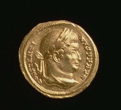 Aureus von Konstantin dem Großen (AD 306-37) Kaiser von Rom, Trier Münze, AD 306-37 (Vorderseite) von Roman